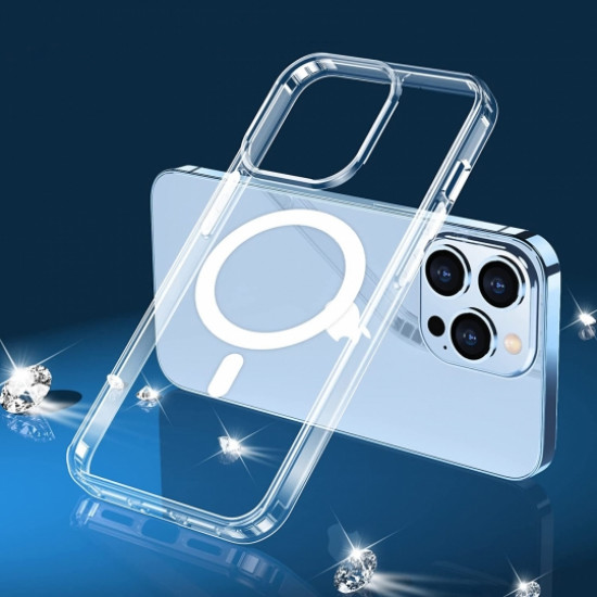 Tech-Protect iPhone 13 Pro Max MagMat Matte Σκληρή Θήκη με Πλαίσιο Σιλικόνης και MagSafe - Clear