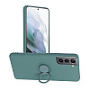 Forcell Samsung Galaxy A13 4G Silicone Ring Θήκη Σιλικόνης με Δαχτυλίδι Συγκράτησης - Green