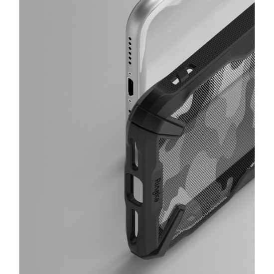 Ringke iPhone SE 2022 / SE 2020 / 7 / 8 Fusion X Σκληρή Θήκη με Πλαίσιο Σιλικόνης - Black - Camo