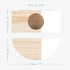 Navaris Σετ με 2 Επιτοίχιες Ξύλινες Γλάστρες - Light Brown - White / Orange - 56136.01
