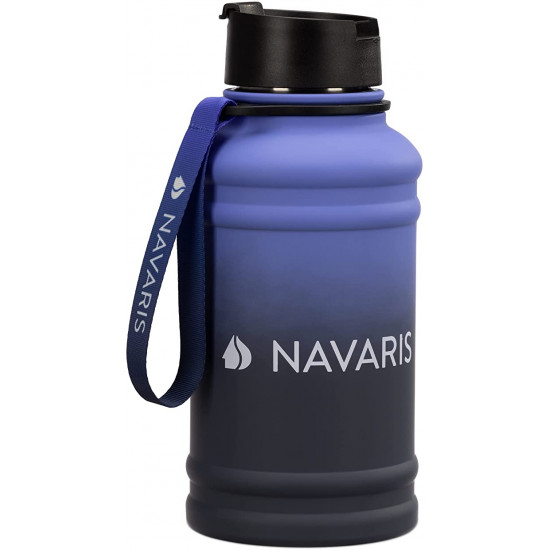 Navaris Μπουκάλι Νερού από Ανοξείδωτο Ατσάλι - 1.3 L - Blue - 52873.04.02