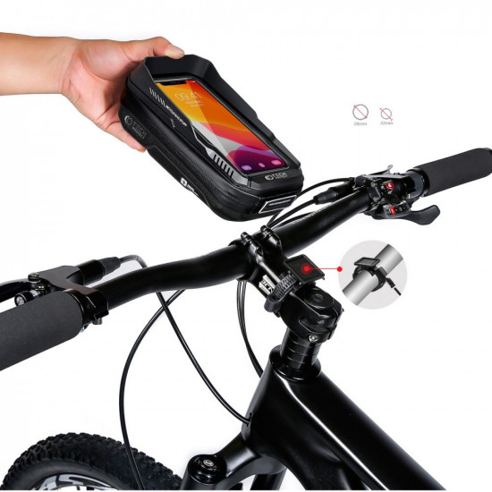 Tech-Protect XT3 Bike Mount Universal Τσάντα Αποθήκευσης για Τιμόνι Ποδηλάτου - 0,6L - Black