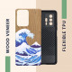 KW Xiaomi 11T / 11T Pro Θήκη από Φυσικό Ξύλο - Design The Great Wave - Blue / White / Brown - 56795.05