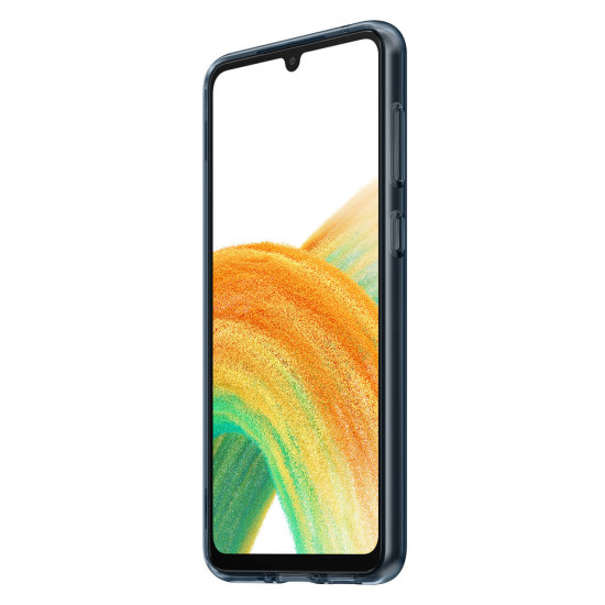 Samsung Slim Strap Cover Samsung Galaxy A33 5G Σκληρή Θήκη με Πλαίσιο Σιλικόνης - Black / Ημιδιάφανη - EF-XA336CBEGWW