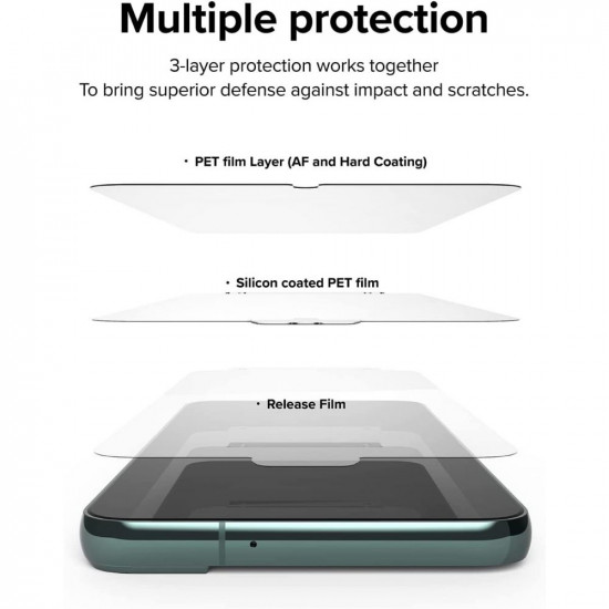 Ringke Samsung Galaxy S22 Glass Coated 8H Αντιχαρακτικό Γυαλί Οθόνης - Διάφανο
