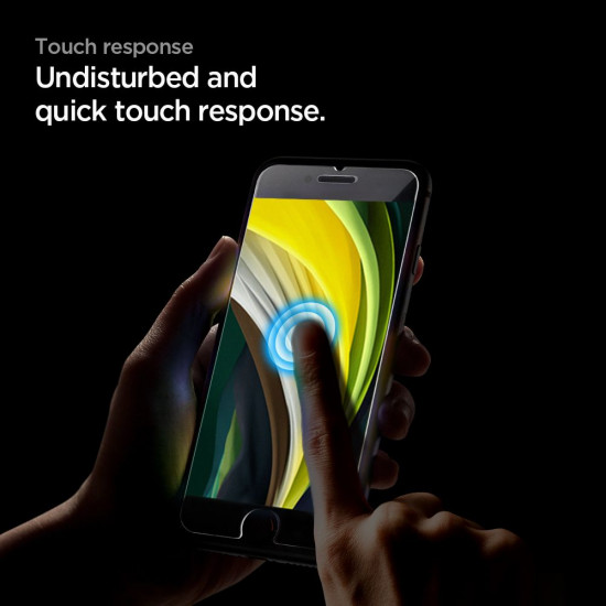 Spigen iPhone SE 2022 / SE 2020 / 7 / 8 GLAS.tR AlignMaster 2.5D Full Screen Case Friendly Tempered Glass Αντιχαρακτικό Γυαλί Οθόνης 9H - Black