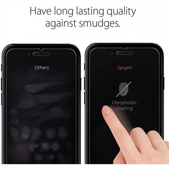 Spigen iPhone SE 2022 / SE 2020 / 7 / 8 GLAS.tR Slim Tempered Glass Αντιχαρακτικό Γυαλί Οθόνης 9H - Διάφανο