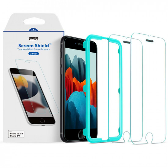 ESR iPhone SE 2022 / SE 2020 / 7 / 8 Screen Shield 2.5D Tempered Glass Αντιχαρακτικό Γυαλί Οθόνης - 2 Τεμάχια - Clear