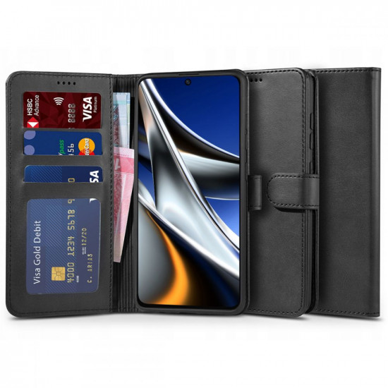 Tech-Protect Xiaomi Poco X4 Pro 5G Wallet 2 - Θήκη Πορτοφόλι Stand από Δερματίνη - Black