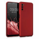 KW Samsung Galaxy A03s Θήκη Σιλικόνης TPU - Metallic Dark Red - 56518.36