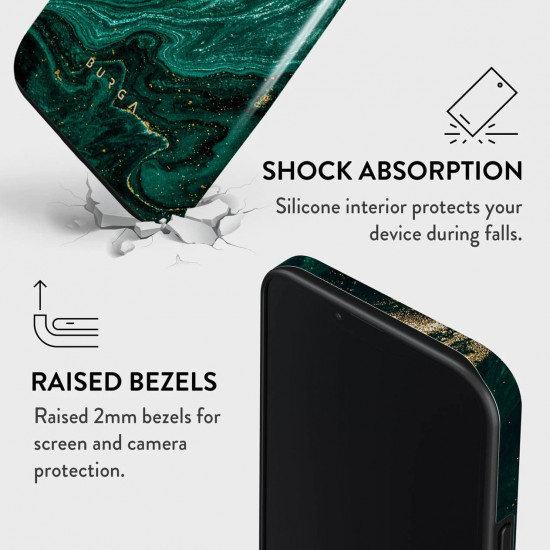 Burga iPhone 13 Pro Max Fashion Tough Σκληρή Θήκη - Emerald Pool