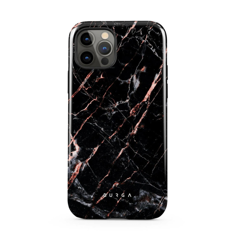 Burga iPhone 12 Pro Max Fashion Tough Σκληρή Θήκη - Rose Gold Marble
