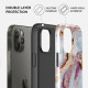 Burga iPhone 12 Pro Max Fashion Tough Σκληρή Θήκη - Frozen Leaves