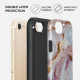 Burga iPhone SE 2022 / SE 2020 / 7 / 8 Fashion Tough Σκληρή Θήκη - Frozen Leaves
