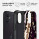 Burga iPhone 12 / iPhone 12 Pro Fashion Tough Σκληρή Θήκη - Purple Skies