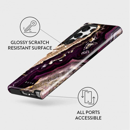 Burga Samsung Galaxy S22 Ultra Fashion Tough Σκληρή Θήκη - Purple Skies