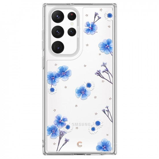 CYRILL Samsung Galaxy S22 Ultra Cecile Σκληρή Θήκη με Πλαίσιο Σιλικόνης - Blue Spring