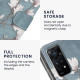 KW Xiaomi Redmi Note 11 Pro / Note 11 Pro 5G Θήκη Πορτοφόλι Stand - Design Magnolias - Taupe / White / Blue Grey - 56716.02