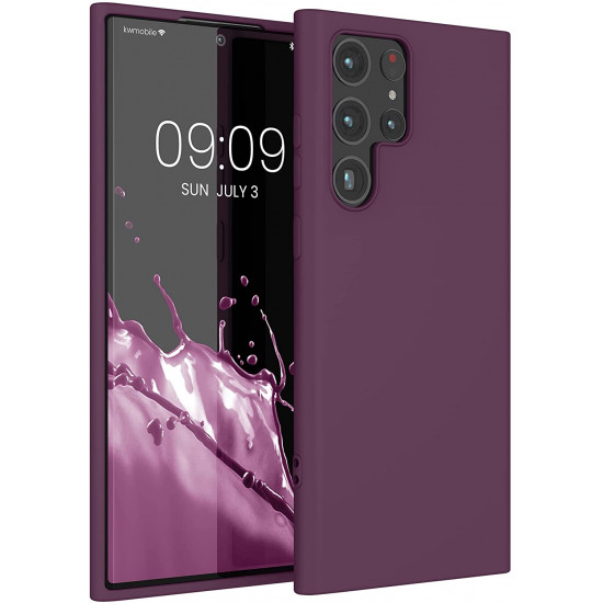 KW Samsung Galaxy S22 Ultra Θήκη Σιλικόνης Rubberized TPU - Bordeaux Purple - 57570.187