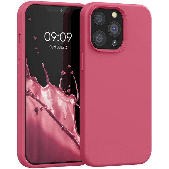 KW iPhone 13 Pro Θήκη Σιλικόνης Rubberized TPU - Awesome Pink - 55880.238