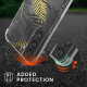 KW Samsung Galaxy S22 Θήκη Σιλικόνης TPU με Λουράκι Design Palm Leaves - Διάφανη / Yellow / Grey - 57746.02
