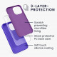 KW iPhone 13 Pro Θήκη Σιλικόνης Rubberized TPU - Blue Violet - 55880.234