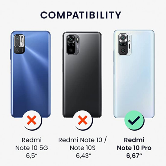 KW Xiaomi Redmi Note 10 Pro Θήκη από Φυσικό Ξύλο - Design The Great Wave - Blue / White / Brown - 55940.08