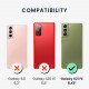 KW Samsung Galaxy S21 FE Θήκη Σιλικόνης TPU με Λουράκι Design Magnolias - Pink / White / Διάφανη - 57743.01