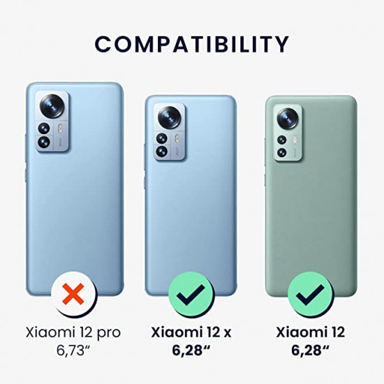 KW Xiaomi 12 / 12X Θήκη Πορτοφόλι Stand Canvas - Grey / Black - 56901.22