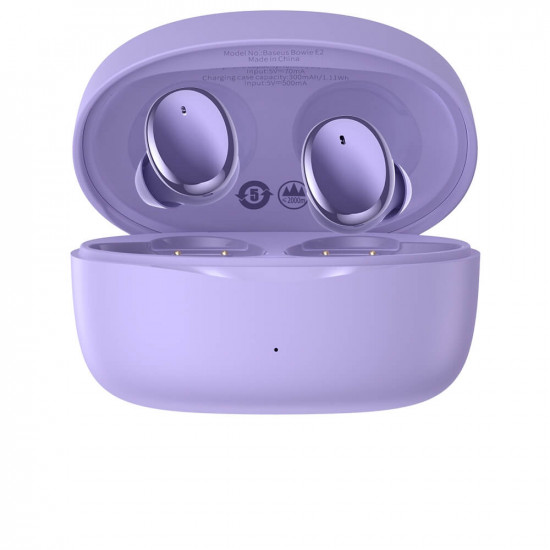 Baseus Bowie E2 TWS Bluetooth 5.2 - Αδιάβροχα Ασύρματα ακουστικά για Κλήσεις / Μουσική - Purple - NGTW090005
