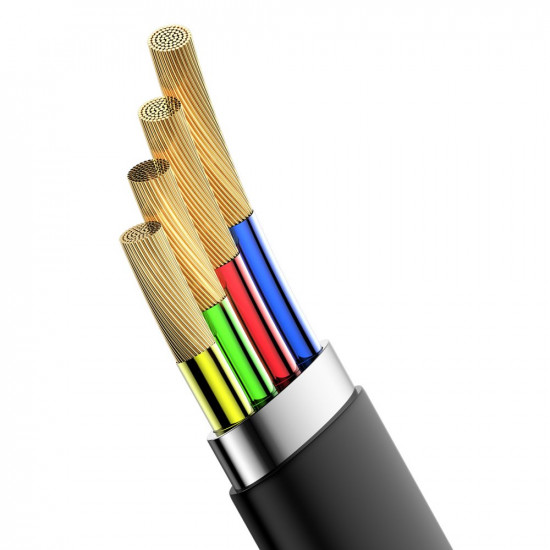 Baseus Simple Flat Cable Type-C 5A 40W - Καλώδιο Γρήγορης Φόρτισης Type-C - 0.23m - Grey - CATMBJ-BG1