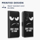 KW Samsung Galaxy A53 5G Θήκη Πορτοφόλι Stand - Design Don't touch my Phone - Black / White - 58008.03