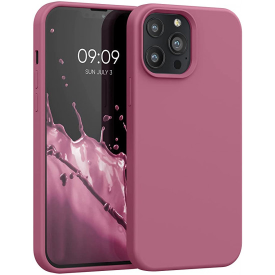 KW iPhone 13 Pro Max Θήκη Σιλικόνης Rubberized TPU - Bubblegum Pink - 55881.212