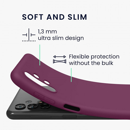 KW Samsung Galaxy A13 4G Θήκη Σιλικόνης TPU - Bordeaux Violet - 57805.187