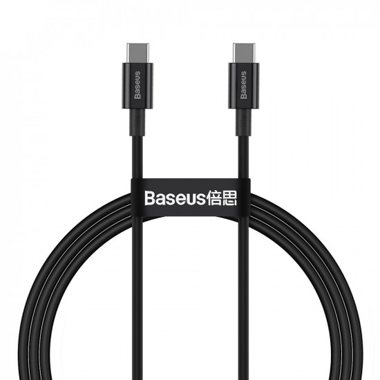 Baseus Superior Cable Type-C 5A PD 100W - Καλώδιο Γρήγορης Φόρτισης Type-C to Type-C 1M - Black - CATYS-B01