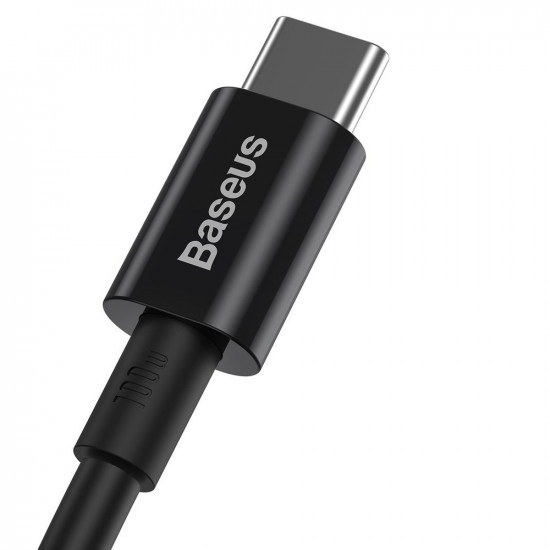 Baseus Superior Cable Type-C 5A PD 100W - Καλώδιο Γρήγορης Φόρτισης Type-C to Type-C 1M - Black - CATYS-B01