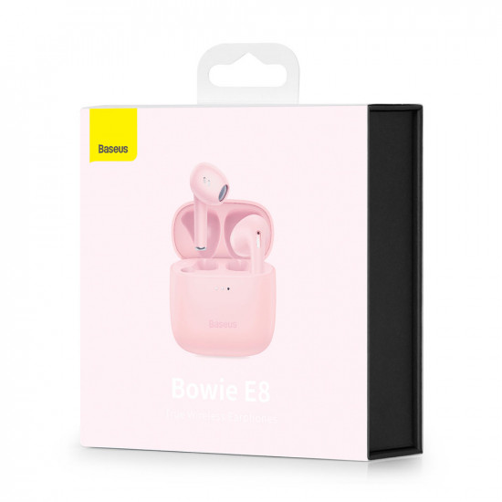 Baseus Bowie Series E8 TWS Bluetooth 5.0 - Ασύρματα ακουστικά για Κλήσεις / Μουσική - Pink - NGE8-04