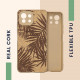 KW Xiaomi Mi 11 Lite / Mi 11 Lite 5G Σκληρή Θήκη από Φελλό με Πλαίσιο Σιλικόνης - Design Palm Leaves - Dark Brown / Light Brown - 57927.01
