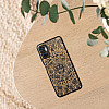 KW Xiaomi Redmi Note 10 5G Θήκη από Φυσικό Ξύλο - Design Mayan Calendar - Light Brown / Black - 56792.03