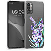 KW Xiaomi Redmi Note 10 5G / Poco M3 Pro 5G Θήκη Σιλικόνης TPU Design Lavender - Violet / Turquoise - Διάφανη - 54950.02