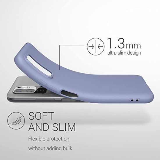 KW Xiaomi Redmi Note 10 5G Θήκη Σιλικόνης TPU - Lavender Grey - 54947.130