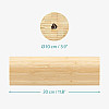 Navaris Bamboo Roller for Exercise, Pilates, Yoga, Stretching, Muscle Massage - Κύλινδρος Γυμναστικής - 30 x 10 cm - Light Brown - 57294.2