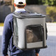 Navaris Dog Carrier Backpack - Αναδιπλούμενο Σακίδιο Μεταφοράς για Κατοικίδια Ζώα - 41 x 34,5 x 43 cm - Grey - 47550.19