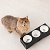 Navaris Raised Pet Bowls Stand - Ανυψωμένα Μπολ Φαγητού με Ξύλινη Βάση για Κατοικίδια - Black - 50174.47