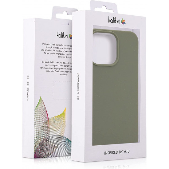 Kalibri iPhone 13 Pro Θήκη Σιλικόνης TPU με Ανακυκλώσιμο και Βιοδιασπώμενο Υλικό - Olive Green - 57761.107