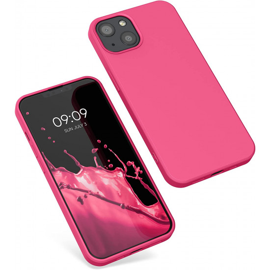 KW iPhone 13 Θήκη Σιλικόνης Rubberized TPU - Awesome Pink - 55948.47