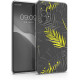 KW Samsung Galaxy A53 5G Θήκη Σιλικόνης TPU Design Palm Leaves - Gold / Grey - Διάφανη - 58384.05