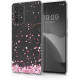 KW Samsung Galaxy A53 5G Θήκη Σιλικόνης TPU Design Cherry Blossoms - Pink / Dark Brown - Διάφανη - 58384.02