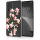 KW Samsung Galaxy A53 5G Θήκη Σιλικόνης TPU Design Magnolias - Pink / White - Διάφανη - 58384.01
