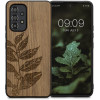 KW Samsung Galaxy A53 5G Θήκη από Φυσικό Ξύλο Design Leaves and Berries - Dark Brown - 58317.07